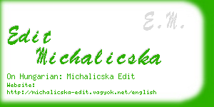 edit michalicska business card
